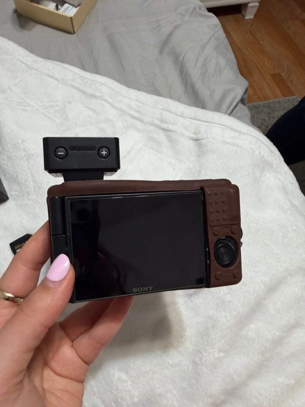 Sony Brown Compact Digital Camera with Pop-Up Flash